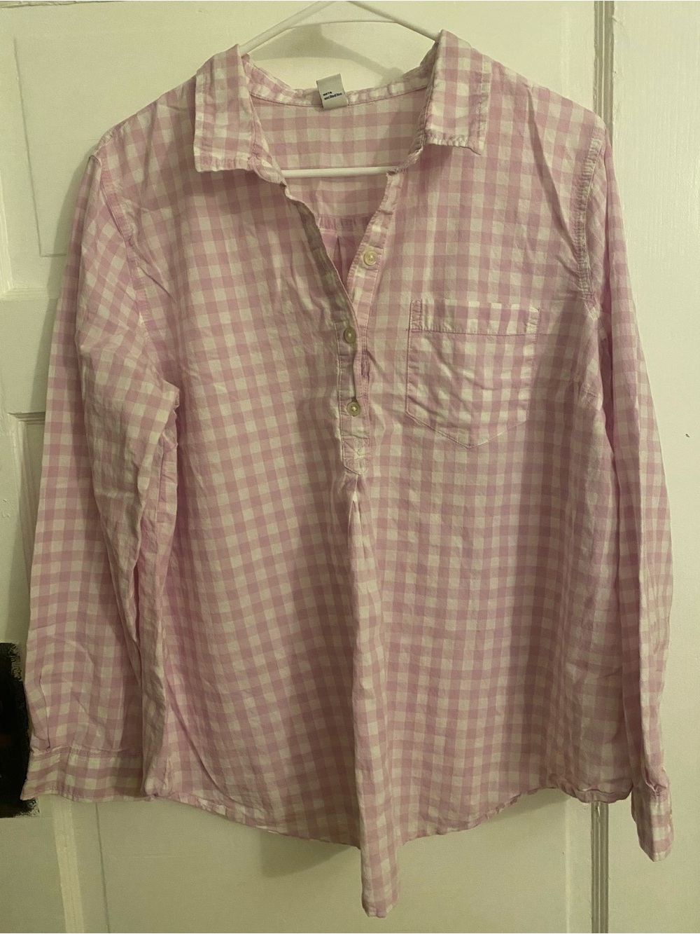 Old Navy Maternity Orchid Gingham Blouse